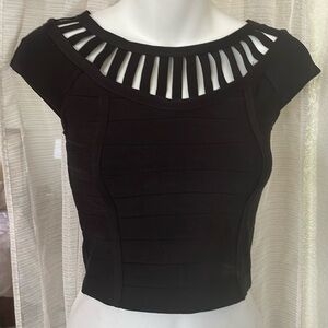 Bebe black stretchy shirt
